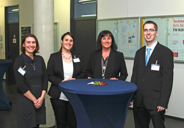 Das Mentoring-Team (v.l.n.r.): Daniela Otto, Jana Tessmer, Prof. Dr. Gabriele Koeppe und Ludger Schönfeld (Foto: Manfred Stern/TH Köln)