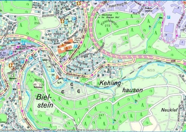 Veränderte Verkehrsführung durch Bauarbeiten in Bielstein- Kehlinghausen (Grafik: RIO OBK)