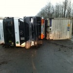 LKW Unfall auf der Autobahn bei Reichshof - Foto: Sven Klawunder.