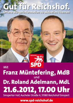Franz Müntefering, MdB und Dr. Roland Adelmann, MdL informieren über Reichshofer Themen