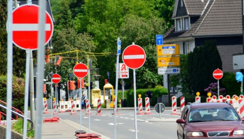 Baustelle B55 in Dieringhausen