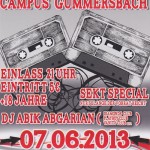 FH Party am Campus Gummersbach am 7.6.2013 ab 21 Uhr.