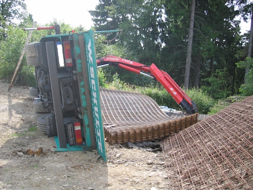 umgekippter Lkw in Rade Kopie