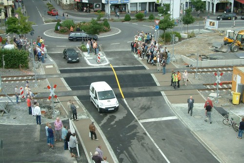 "Freie Fahrt" zwischen Bahnhofstraße und der L336. Foto: Klein