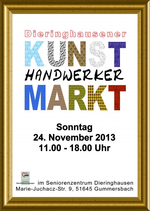 Plakat Kunsthandwerkermarkt Dieringhausen