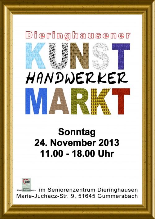 Plakat Kunsthandwerkermarkt Dieringhausen