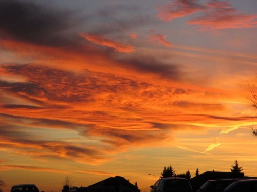 Tolles Abendrot im Oberbergischen Land Text und Bilder: Uwe Schlegelmilch