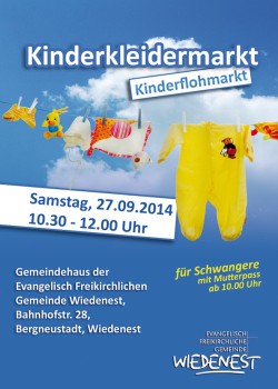 Flyer des Kinderkleidermarktes 2014
