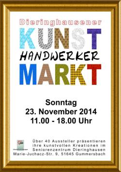 Plakat des AWO Kunsthandwerkermarktes