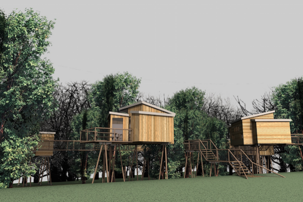 So sehen künftig die Baumhäuser aus, in denen die Besucher übernachten können - Quelle: ReComPR GmbH
