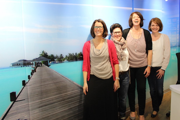 Von links nach rechts: Natascha Knie, Inga Mortsiefer, Silke Wüst und Anke Steinborn