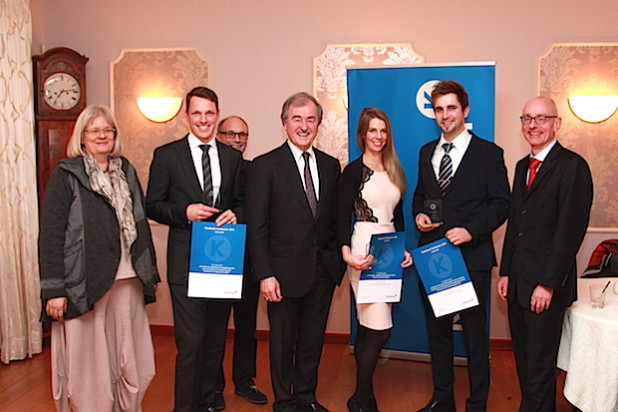 Von links: Prof. Dr. Heide Faeskorn-Woyke, Dominik Oberländer, Prof. Dr. Frank Victor, Jochen Kienbaum, Sylvie Blanke, Sven Bock und Prof. Dr. Stefan Eckstein (Bild: Manfred Stern/TH Köln).