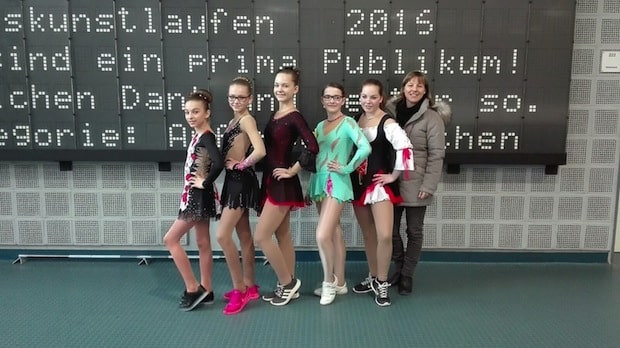 v.l.: Jonna Huppertz, Thyra Reuber, Annika Esch, Antonia Johanns, Diana Schwarzenberger, Viktoria Brekkel, Trainerin Gaby Krakau (Quelle: Yvonne Hoffmann)