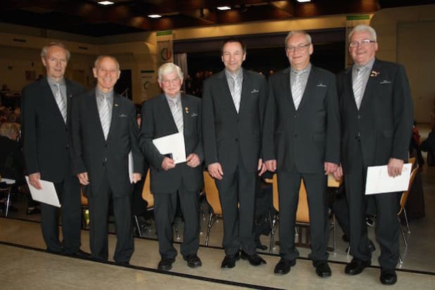 v.l.n.r: Stefan Pitzen, Günther Hess, Helmut Zimmermann, Johannes Mauelshagen, Ewald Kohl, Hans Alfes (Foto: privat, Quelle: Jörg Vosen)