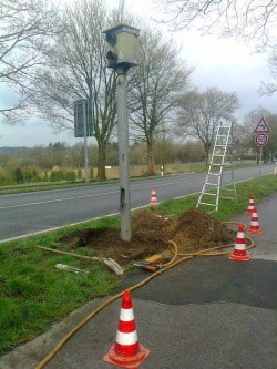 Die Altanlage in Kammerforsterhöhe wurde am Mittwoch, 06. April 2016, demontiert(Foto: OBK) 