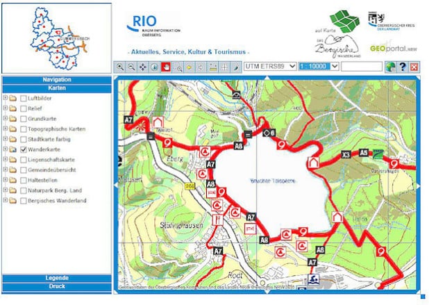 Gut zu planen: alle Wanderkarten wurden digital verknüpft und sind kostenlos abrufbar. (Foto: OBK) 