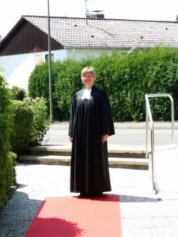 Renate Baumann vertritt regelmäßig den Pfarrer der Gemeinde.(Quelle: Ev. Kirchenkreis An der Agger)