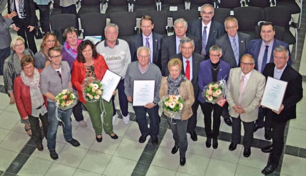 Die Preisträger des Freiwilligen-Förderpreises 2014. Die Auszeichnung wird alle zwei Jahre vergeben. (Foto:OBK)