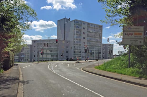 Der Kreuzungsbereich K1/K3/Blumenstraße in Wiehagen in Fahrtrichtung Hückeswagen-Zentrum. (Foto: OBK)