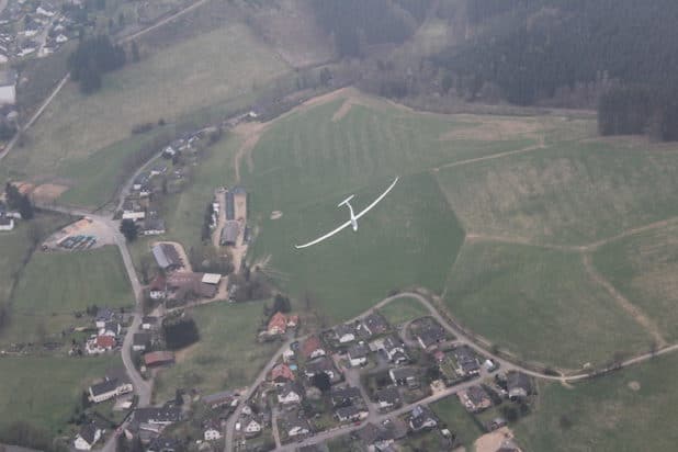 Der "Arcus M" im Segelflug.