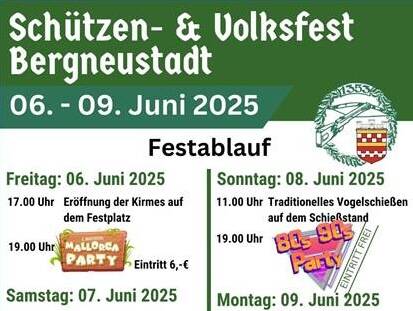 Schützenfest Bergneustadt 2025 in Bergneustadt - Das Festprogramm.