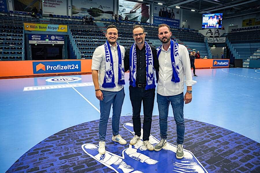 Werbepartner VfL Gummersbach - TOOLPORT vertreten durch Geschäftsführer Dr. Frank Frößler.